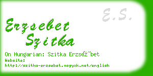 erzsebet szitka business card